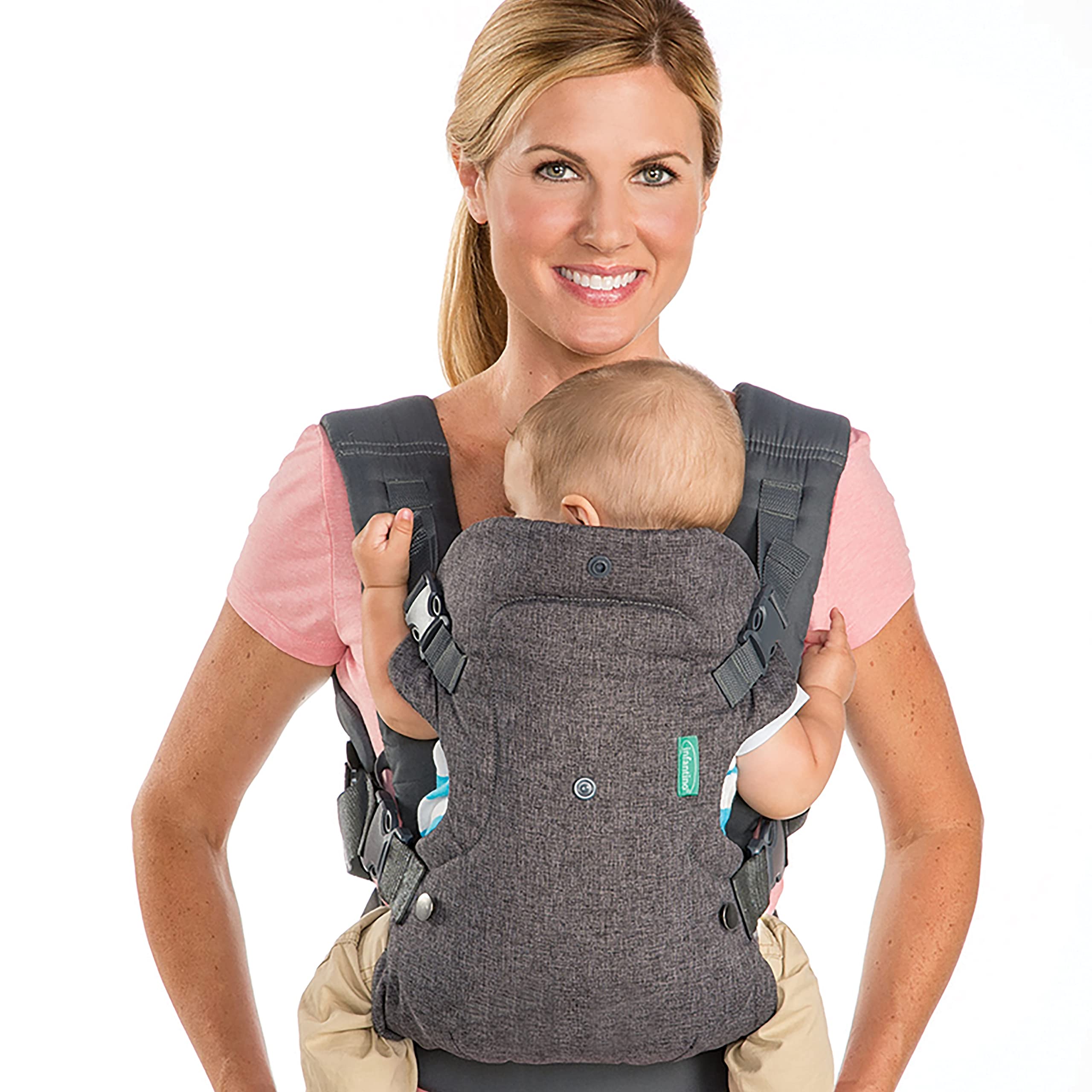 Infantino Flip Advanced 4-in-1 Convertible Carrier, Light Grey – RissaBaby  Nursery